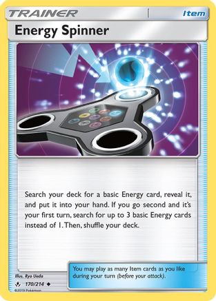 Energy Spinner 170/214  - Reverse Holofoil SM  Unbroken Bonds - Uncommon