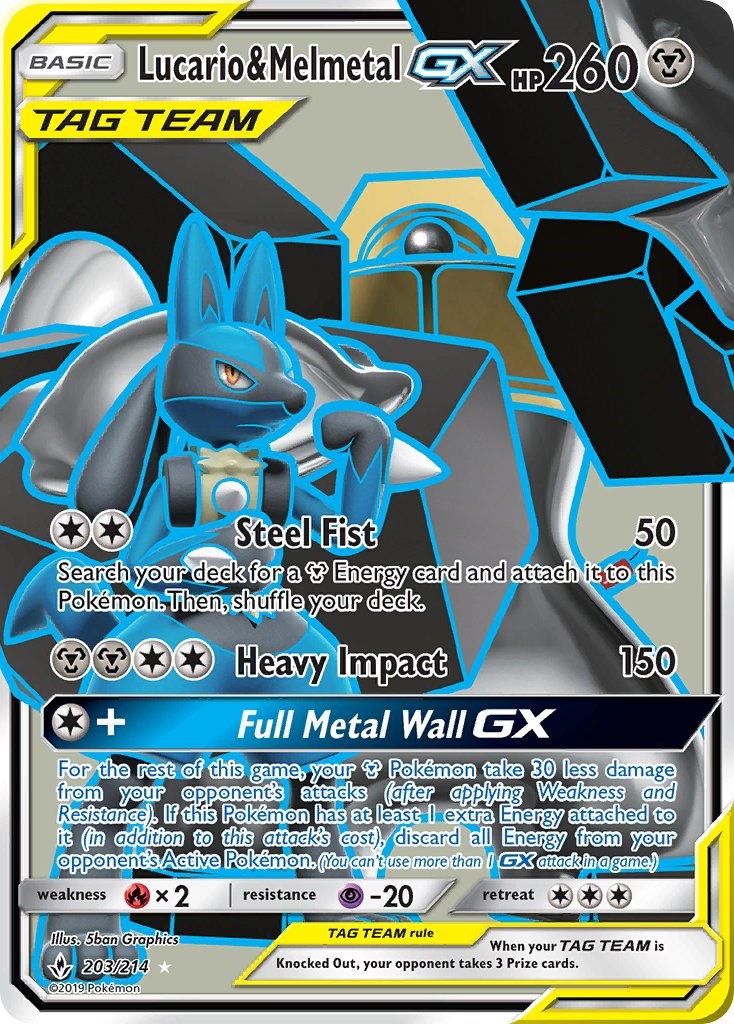 Lucario & Melmetal GX (Full Art) [SM10 - 203/214]