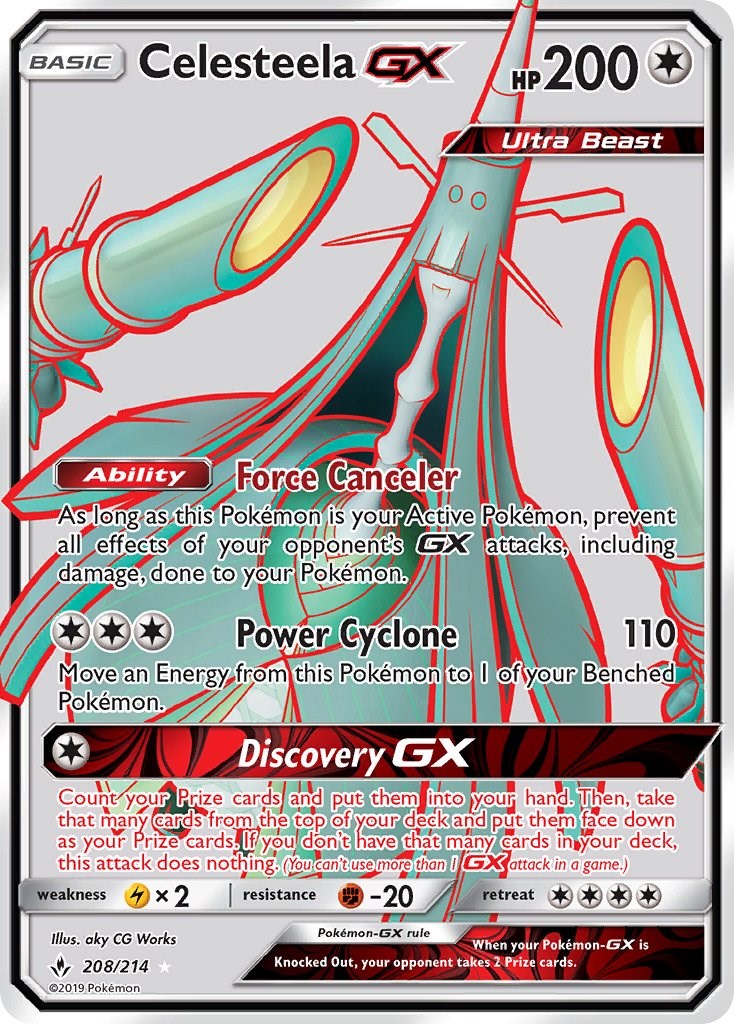 Celesteela GX (Full Art) [SM10 - 208/214]