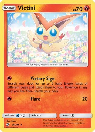 Victini 026/236  - Holofoil SM  Unified Minds - Holo Rare