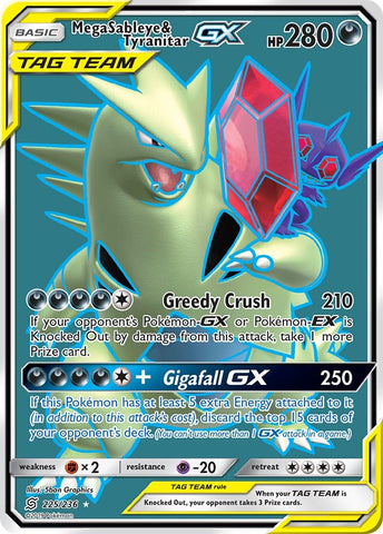 Mega Sableye & Tyranitar GX (Full Art) [SM11 - 225/236]