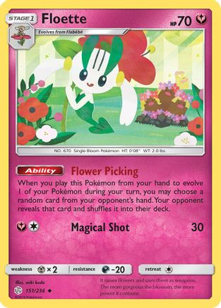 Floette 151/236  - Reverse Holofoil SM  Cosmic Eclipse - Uncommon