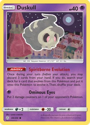 Duskull 083/236  SM  Cosmic Eclipse - Common