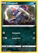 Croagunk 123/202  - Reverse Holofoil SWSH01 Sword & Shield Base Set - Common