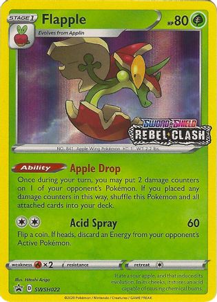 Flapple SWSH022  - Holofoil SWSH Sword & Shield Promo Cards - Promo
