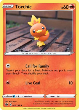 Torchic 022/189  SWSH03 Darkness Ablaze - Common