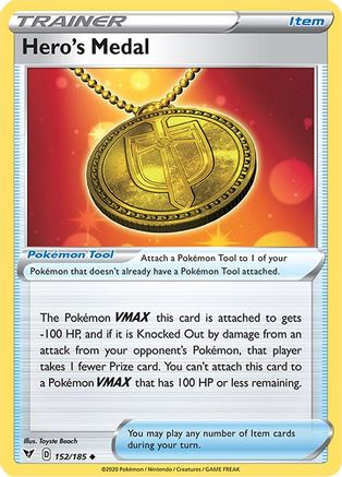 Hero's Medal 152/185  SWSH04 Vivid Voltage - Uncommon