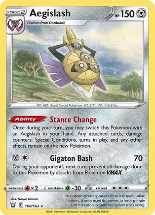Aegislash (108) 108/163  SWSH05 Battle Styles - Rare
