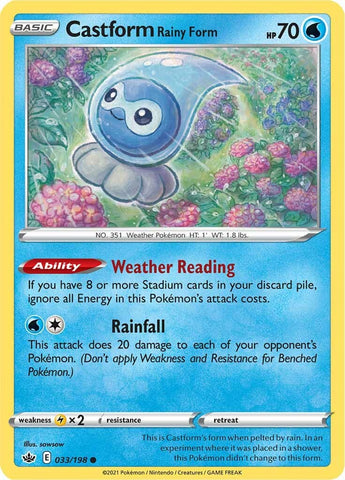 Castform Rainy Form [SWSH06 - 033/198]