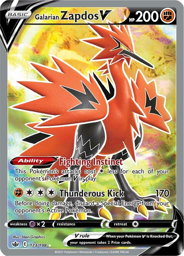 Galarian Zapdos V (Full Art) [SWSH06 - 173/198]