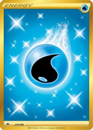 Water Energy (Secret) 231/198  - Holofoil SWSH06 Chilling Reign - Secret Rare