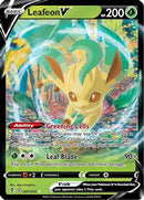 Leafeon V 007/203  - Holofoil SWSH07 Evolving Skies - Ultra Rare