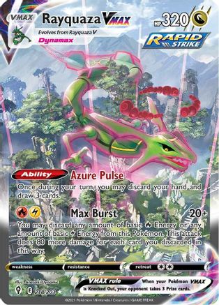 Rayquaza VMAX (Alternate Art Secret) 218  - Holofoil SWSH07 Evolving Skies - Secret Rare