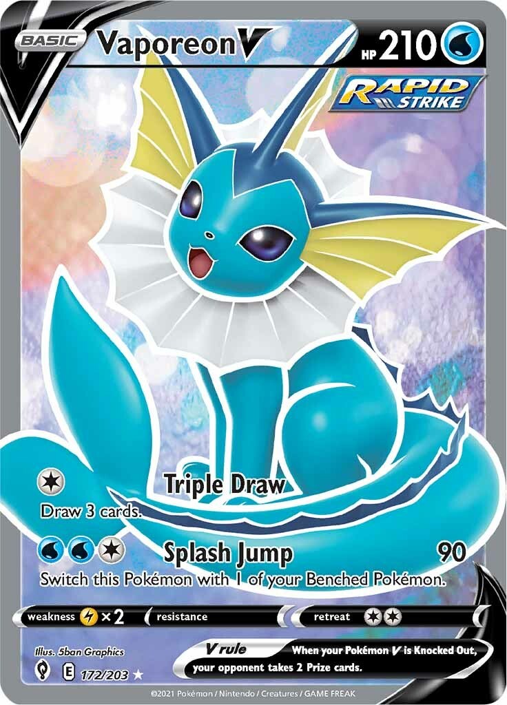 Vaporeon V (Full Art) [SWSH07 - 172/203]