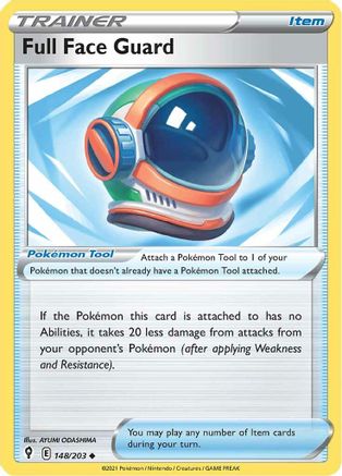 Full Face Guard 148/203  - Reverse Holofoil SWSH07 Evolving Skies - Uncommon