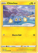 Chinchou 052/203  - Reverse Holofoil SWSH07 Evolving Skies - Common