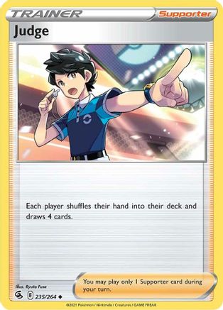 Judge 235/264  - Reverse Holofoil SWSH08 Fusion Strike - Uncommon