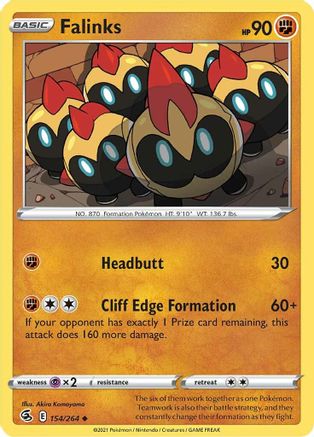 Falinks (154) 154/264  - Reverse Holofoil SWSH08 Fusion Strike - Uncommon