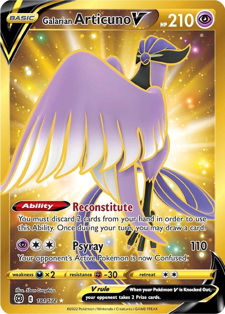 Galarian Articuno V (Secret) [SWSH09 - 181/172]
