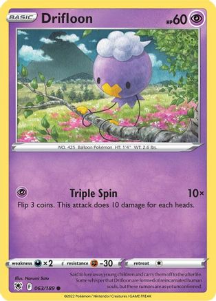 Drifloon 063/189  SWSH10 Astral Radiance - Common