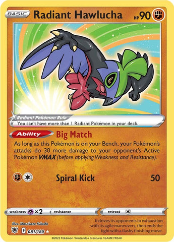 Radiant Hawlucha [SWSH10 - 081/189]
