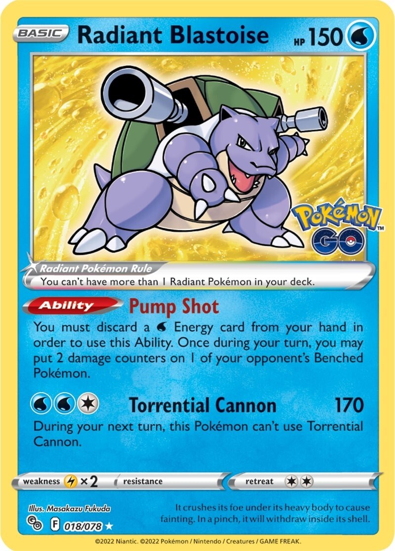 Radiant Blastoise [PGO - 018]