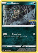 Alolan Rattata 041/078  - Reverse Holofoil Pokemon GO - Common