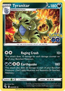 Tyranitar 043  - Reverse Holofoil Pokemon GO - Holo Rare