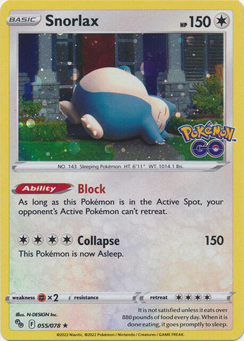 Snorlax - 55/078 (Cosmos Holo)