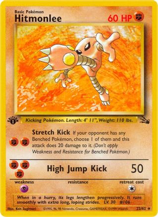 Hitmonlee (22) 022/62  - Unlimited Fossil - Rare