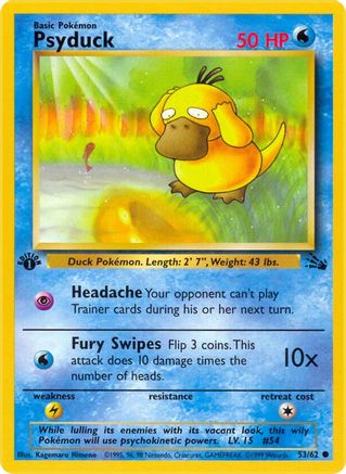 Psyduck 053/62  - Unlimited Fossil - Common