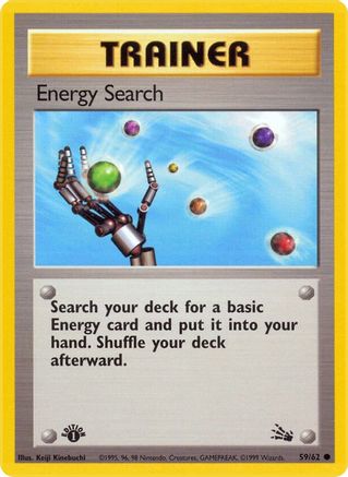 Energy Search 059/62  - 1st Edition Fossil - Common