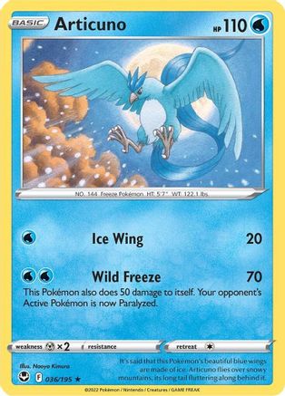 Articuno 036/195 SWSH12 Silver Tempest - Holo Rare