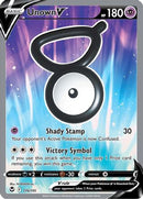 Unown V (Full Art) 176/195  - Holofoil SWSH12 Silver Tempest - Ultra Rare
