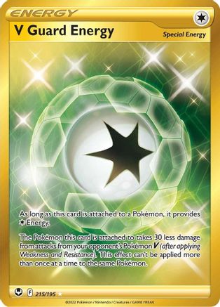 V Guard Energy (Secret) 215/195  - Holofoil SWSH12 Silver Tempest - Secret Rare