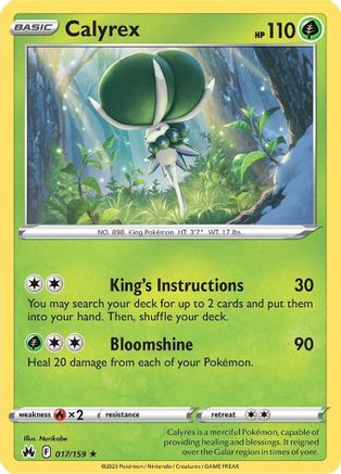 Calyrex 017/159 Crown Zenith - Holo Rare