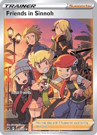 Friends in Sinnoh (Full Art) 149/159  - Holofoil SWSH Crown Zenith - Ultra Rare