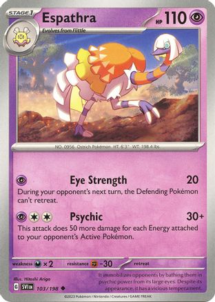 Espathra 103/198  - Reverse Holofoil SV01 Scarlet & Violet Base Set - Uncommon