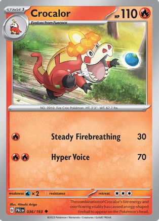 Crocalor 036/193  SV02 Paldea Evolved - Uncommon