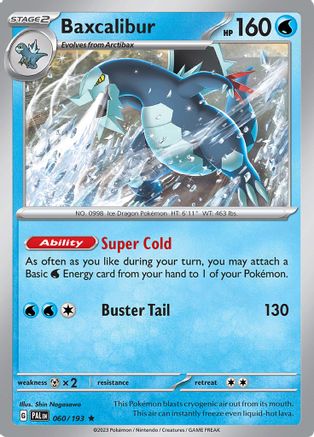 Baxcalibur 060/193  - Reverse Holofoil SV02 Paldea Evolved - Rare
