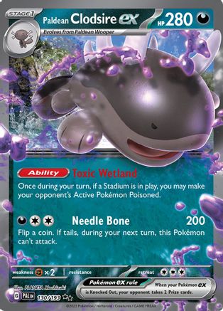 Paldean Clodsire ex 130/193  - Holofoil SV02 Paldea Evolved - Double Rare