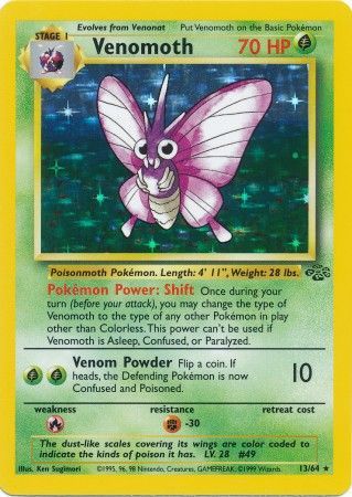 Venomoth PRINT ERROR  (13/64) [Jungle Unlimited]