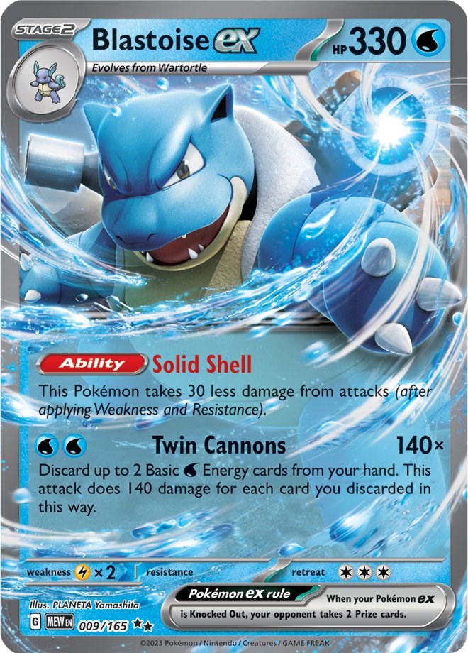 Blastoise ex - 009/165 [MEW - 009/165]