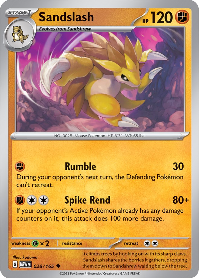 Sandslash [MEW - 028/165]