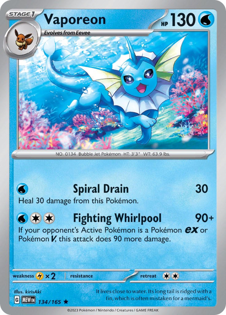 Vaporeon [MEW - 134/165]