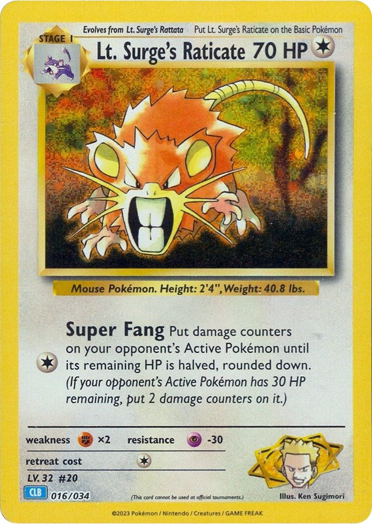 Lt. Surge's Raticate