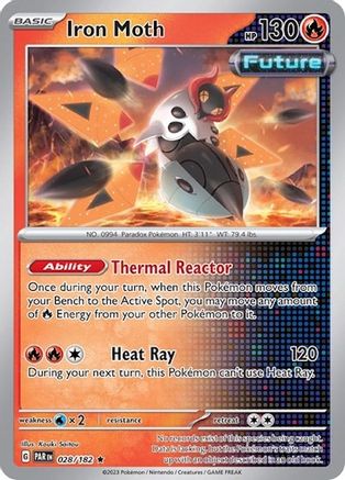 Iron Moth 028/182  - Holofoil Miscellaneous Cards & Products - Rare