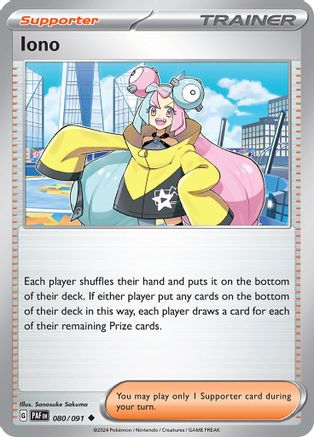 Iono 080/091  - Reverse Holofoil SV Paldean Fates - Uncommon