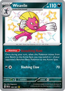 Weavile 183  - Holofoil SV Paldean Fates - Shiny Rare