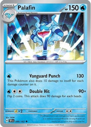 Palafin 049/162  - Reverse Holofoil SV05 Temporal Forces - Uncommon